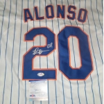 Pete Alonso signed New York Mets baseball jersey PSA Authenticated